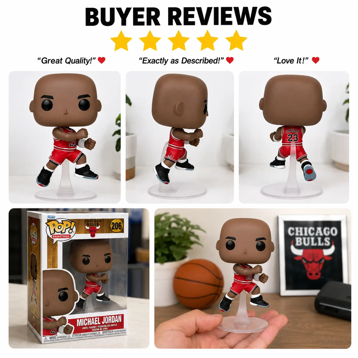 Original Funko Pop! NBA: Bulls Michael Jordan ('89) "The Shot Vinyl Figure Gift Idea Sports Fans for Collectors 86314