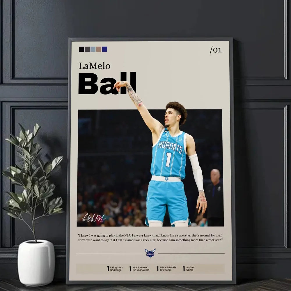 Basketball Star Embiid, James, Ball NBA Poster Decorative Painting Modern Home Wall Art Fans Souving Room Decoration Aesthetics