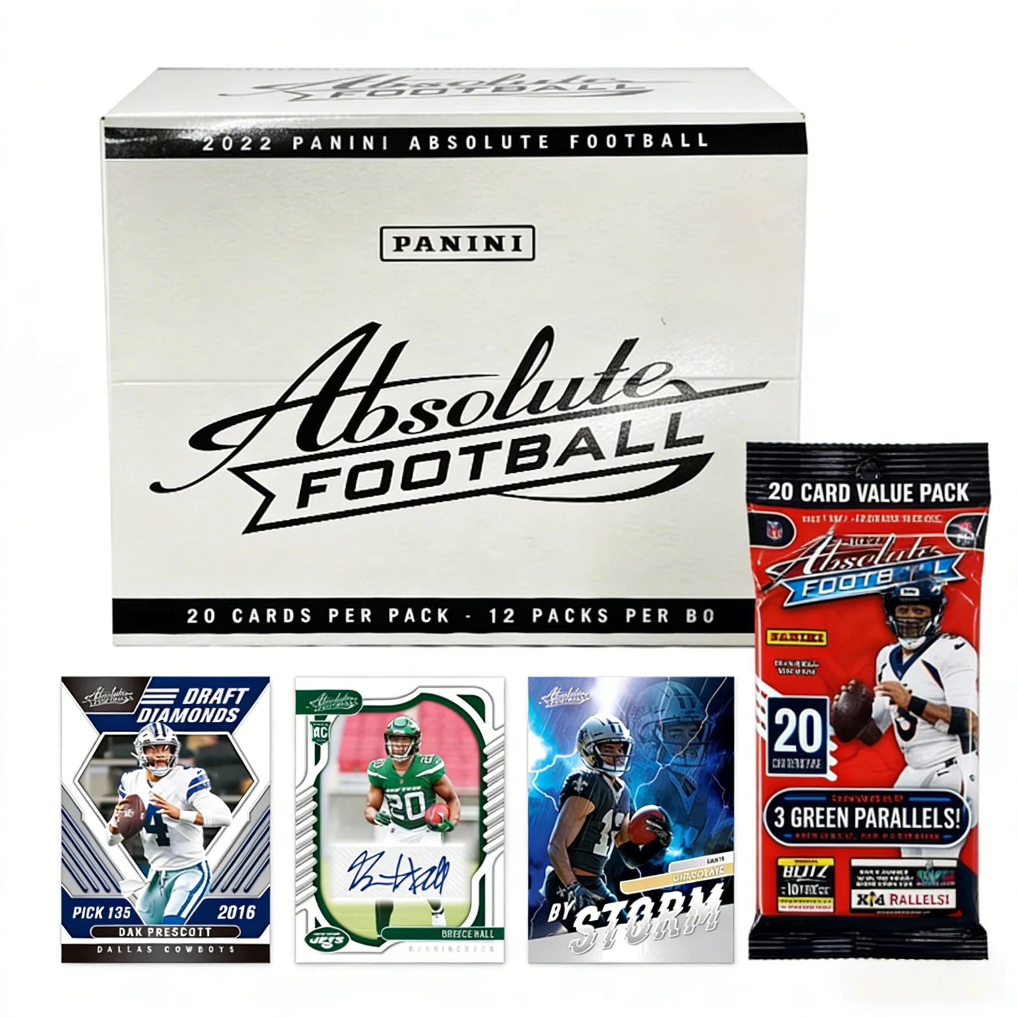 22 Season Panini NFL Absolute Football Fat Pack, Official Collector Break Surprise Pack Set Hot Rare Autograph & Rookie Cards