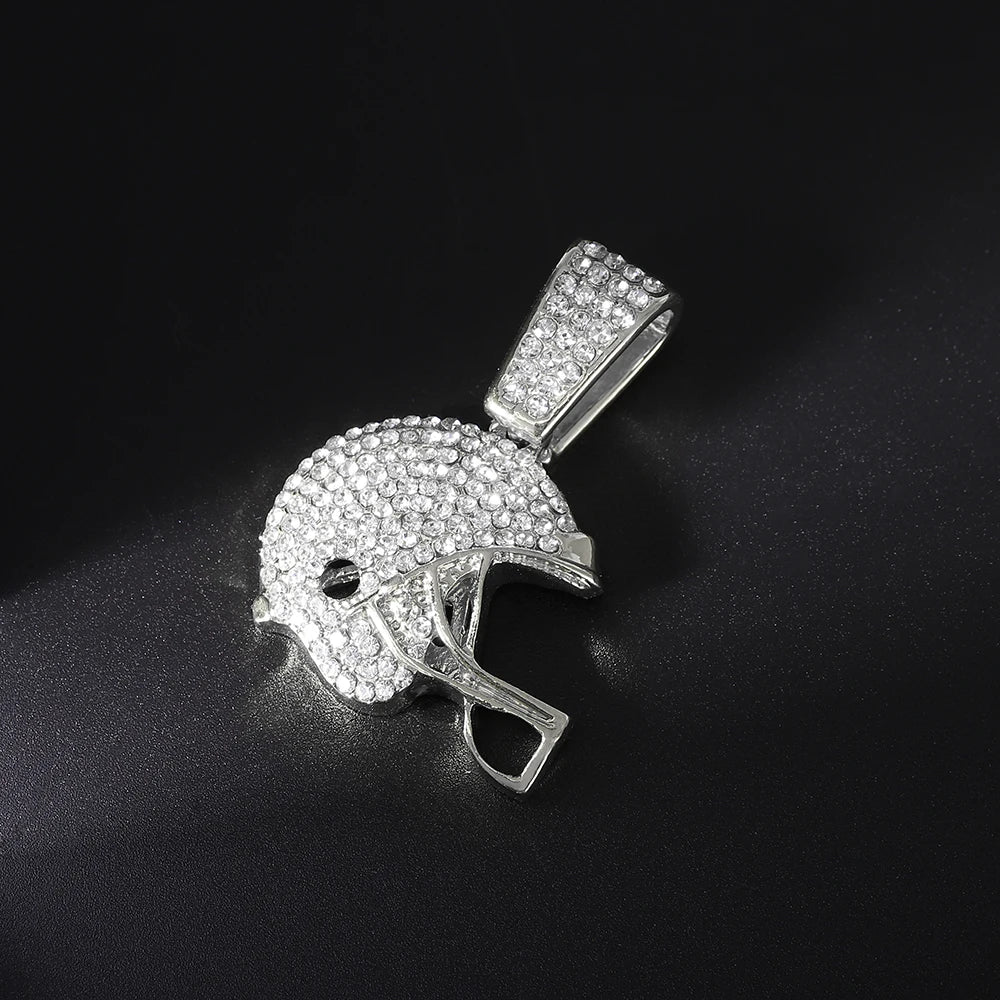 American Football Helmet Pendant For Necklace Making Rugby Ball Sports Jewelry Handcrafted Accessory NFL FOOTBALL HELMET Men