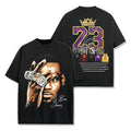 2026 new LeBron James Pattern Printed Short Sleeve T-shirt Y2k Vintage Cotton Crew Neck Men's and Women's Trend Top Sports