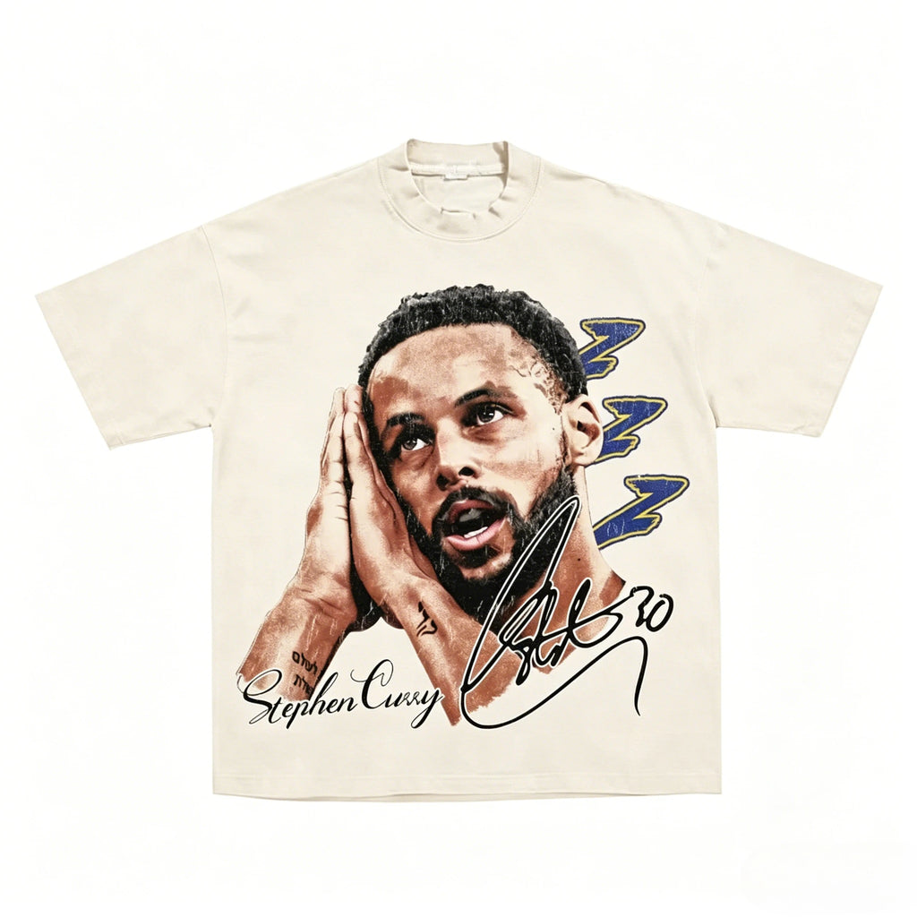 Summer Hot Selling Basketball Superstar Curry Goodnight Pattern Cotton T-shirt, Adult and Children's Fashionable Sportswear