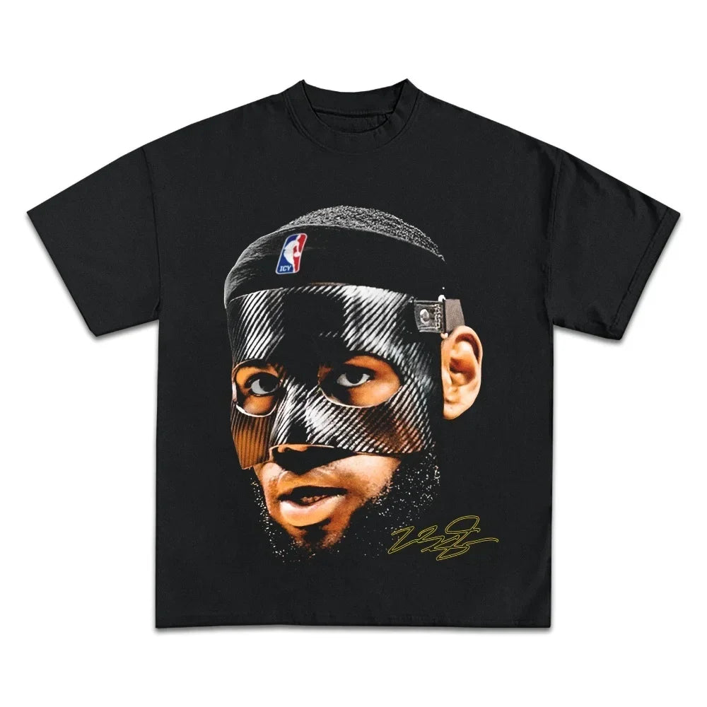 Lebron James Basketball Star T Shirt Men Women Short Sleeve Cotton Tees American Vintage Brand T-shirts Summer Tops Streetwear