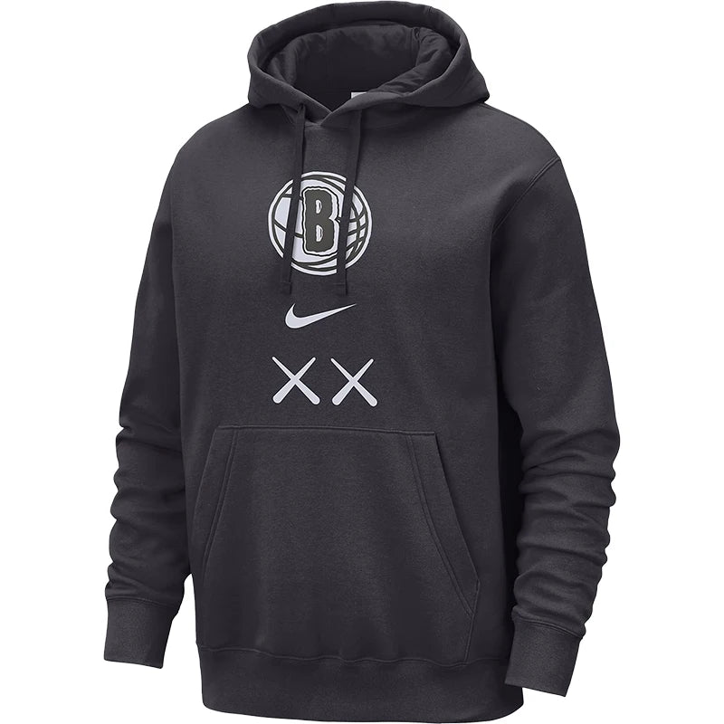 Nike genuine Brooklyn Nets NBA men's loose hooded sweatshirt FB4813-070
