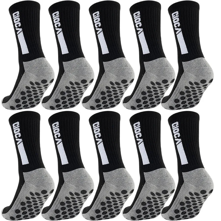 1/5/8/10pairs men women unisex non slip grip soccer rugby socks towel bottom breathable shockproof athletic exercise
