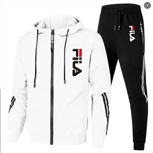 2026 Men's Spring and Autumn Outdoor Zipper Jacket + Athletic Pants Jogging Set Leisure Basketball Fitness Two-Piece Set