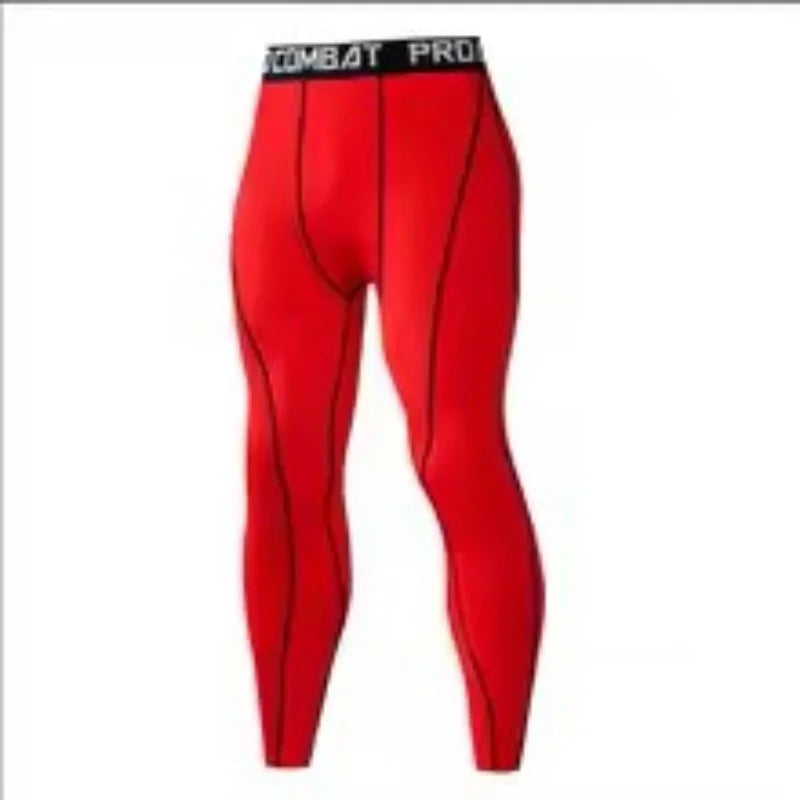 Men Compression Base Layer Running Tight Shorts Sport 3/4 Cropped Pant Leggings Gym Basketball Fitness Exercise Cycling Trousers