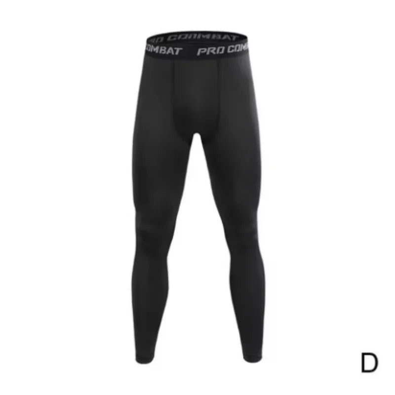 Men Compression Base Layer Running Tight Shorts Sport 3/4 Cropped Pant Leggings Gym Basketball Fitness Exercise Cycling Trousers