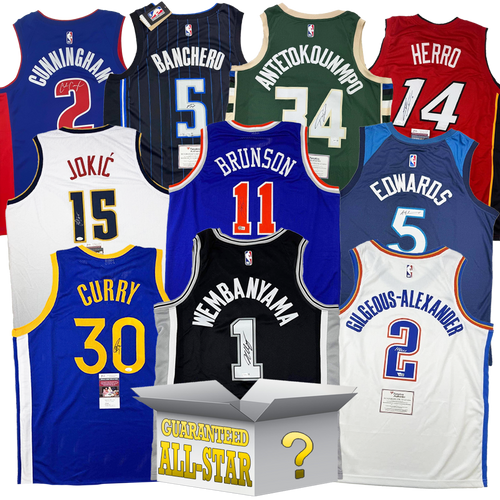 Current All-Star Autographed/Signed Basketball Jersey Mystery Box with PSA JSA or Beckett COA