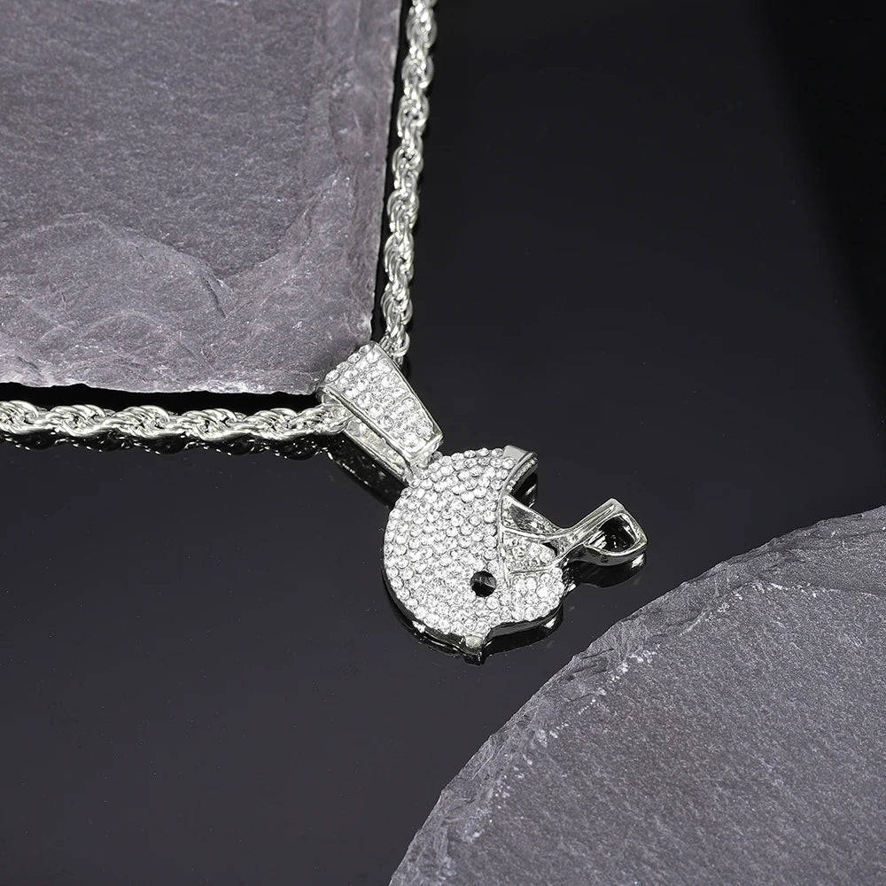 American Football Helmet Pendant For Necklace Making Rugby Ball Sports Jewelry Handcrafted Accessory NFL FOOTBALL HELMET Men