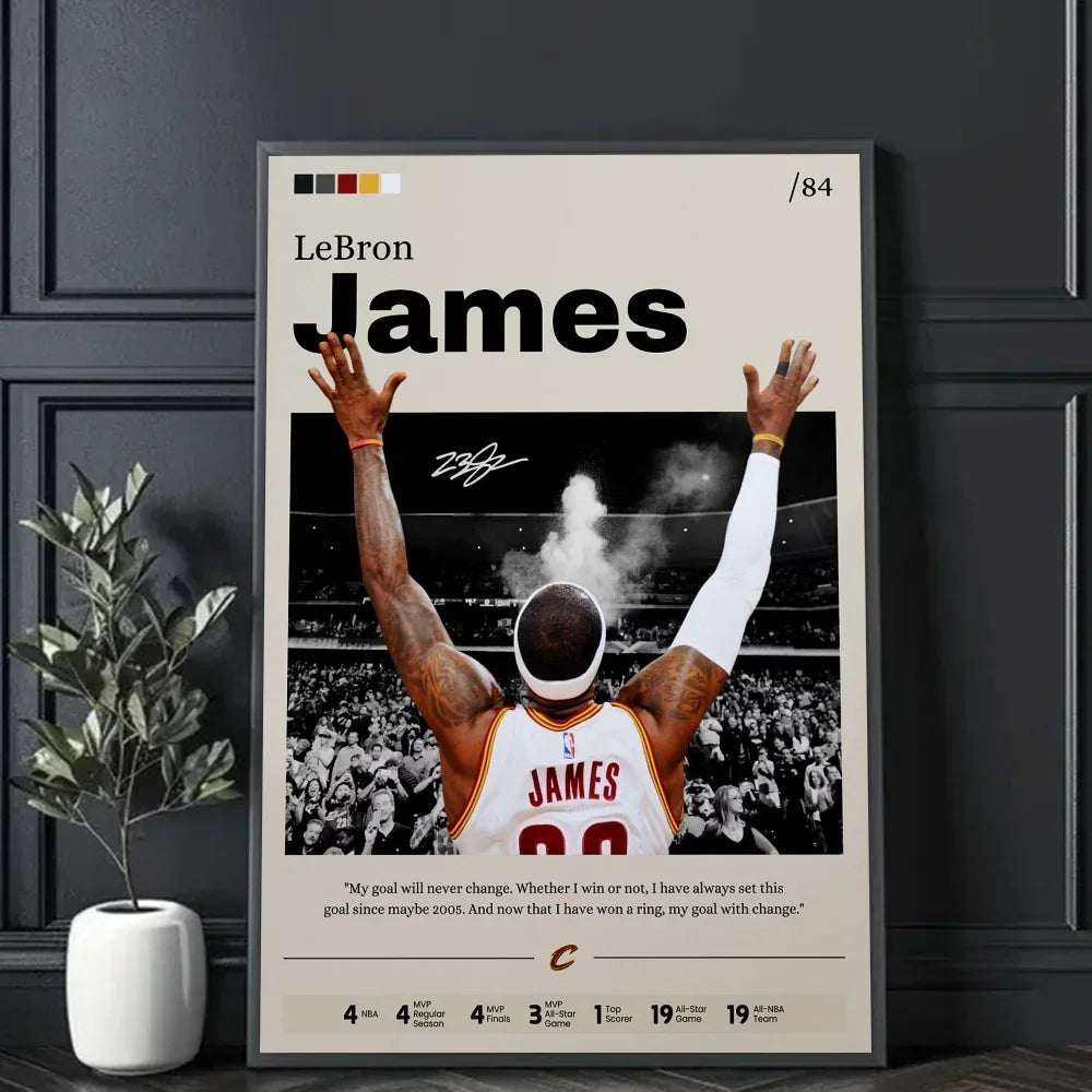 Basketball Star Embiid, James, Ball NBA Poster Decorative Painting Modern Home Wall Art Fans Souving Room Decoration Aesthetics