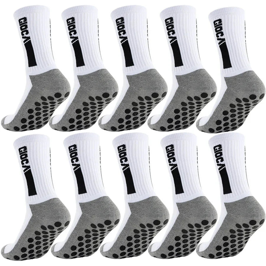 1/5/8/10pairs men women unisex non slip grip soccer rugby socks towel bottom breathable shockproof athletic exercise